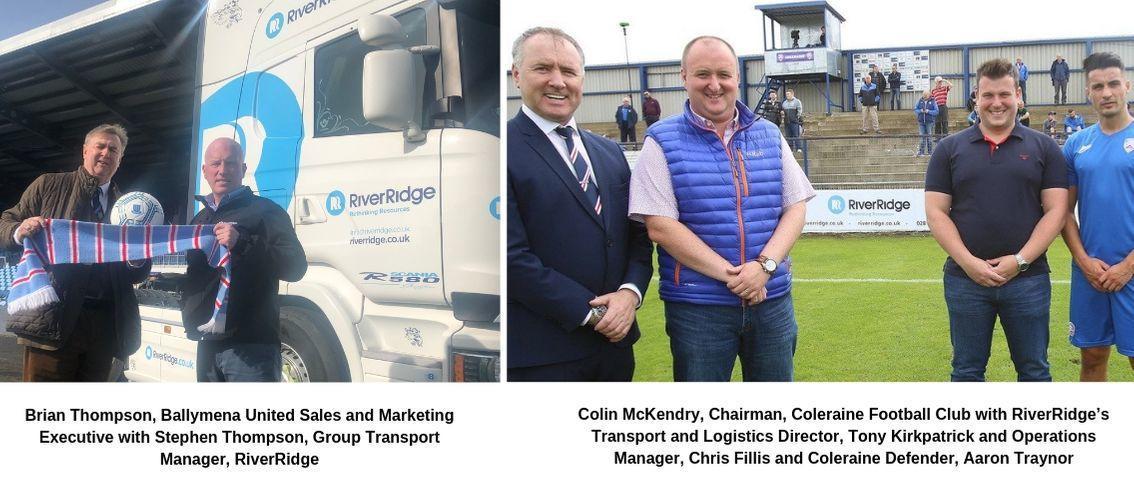 Brian Thompson, Ballymena United Sales and Marketing Executive with Stephen Thompson, Group Transport Manager, RiverRidge